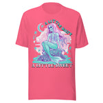 A Little Salty A Little Sweet Skeleton Mermaid - Unisex T-Shirt - Charity Pink