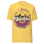 All I Need Is Sunshine And Lake Water - Unisex T-Shirt - Yellow