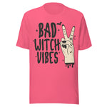 Bad Witch Vibes - Unisex Halloween T-Shirt - Charity Pink