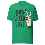 Bad Witch Vibes - Unisex Halloween T-Shirt - Kelly Green
