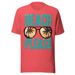 Beach Please - Unisex T-Shirt - Red