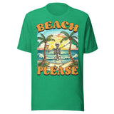 Beach Please Beach Skeleton - Unisex T-Shirt - Kelly Green