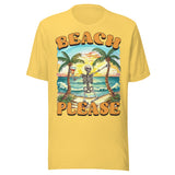 Beach Please Beach Skeleton - Unisex T-Shirt - Yellow
