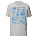 Beach Vibes Doodle - Unisex T-Shirt - Athletic Gray