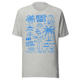 Beach Vibes Doodle - Unisex T-Shirt - Athletic Gray