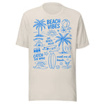 Beach Vibes Doodle - Unisex T-Shirt - Dust White
