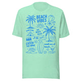 Beach Vibes Doodle - Unisex T-Shirt - Mint Green