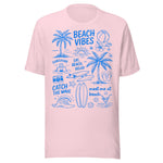Beach Vibes Doodle - Unisex T-Shirt - Soft Pink