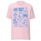 Beach Vibes Doodle - Unisex T-Shirt - Soft Pink