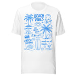 Beach Vibes Doodle - Unisex T-Shirt - White