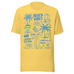 Beach Vibes Doodle - Unisex T-Shirt - Yellow