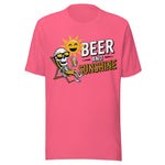 Beer And Sunshine - Unisex T-Shirt - Charity Pink