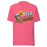 Beer And Sunshine - Unisex T-Shirt - Charity Pink
