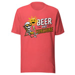 Beer And Sunshine - Unisex T-Shirt - Heather Red
