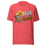 Beer And Sunshine - Unisex T-Shirt - Heather Red