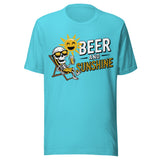 Beer And Sunshine - Unisex T-Shirt - Turquoise Blue