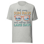 Boat Waves Sun Rays Ain't Nothing Like Lake Days - Unisex T-Shirt - Athletic Gray