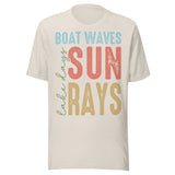 Boat Waves Sun Rays Lake Days - Unisex T-Shirt - Dust White