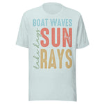 Boat Waves Sun Rays Lake Days - Unisex T-Shirt - Ice Blue