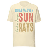 Boat Waves Sun Rays Lake Days - Unisex T-Shirt - Natural