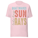 Boat Waves Sun Rays Lake Days - Unisex T-Shirt - Soft Pink
