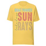 Boat Waves Sun Rays Lake Days - Unisex T-Shirt - Yellow