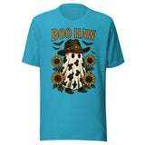 Boo Haw - Unisex Halloween T-Shirt - Aqua Blue