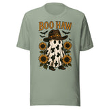 Boo Haw - Unisex Halloween T-Shirt - Sage Green