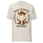 Boot Scootin' Spooky - Unisex Halloween T-Shirt - Dust White