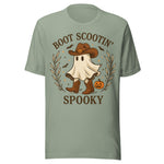 Boot Scootin' Spooky - Unisex Halloween T-Shirt - Sage Green