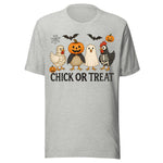 Chick Or Treat - Unisex Halloween T-Shirt - Athletic Gray