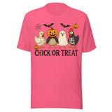 Chick Or Treat - Unisex Halloween T-Shirt - Charity Pink
