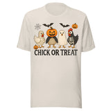 Chick Or Treat - Unisex Halloween T-Shirt - Dust White