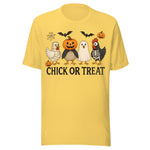 Chick Or Treat - Unisex Halloween T-Shirt - Yellow
