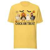 Chick Or Treat - Unisex Halloween T-Shirt - Yellow