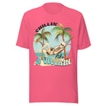 Chillin' Like A Villain Beach Skeleton - Unisex T-Shirt - Charity Pink