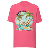 Chillin' Like A Villain Beach Skeleton - Unisex T-Shirt - Charity Pink
