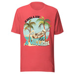 Chillin' Like A Villain Beach Skeleton - Unisex T-Shirt - Red