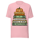 Classic Halloween Books - Unisex Halloween T-Shirt - Pink