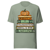 Classic Halloween Books - Unisex Halloween T-Shirt - Sage Green