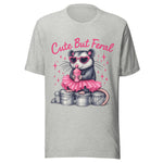 Cute But Feral Opossum - Unisex T-Shirt - Athletic Heather Gray