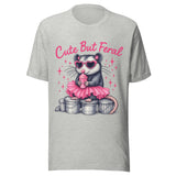 Cute But Feral Opossum - Unisex T-Shirt - Athletic Heather Gray