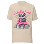 Cute But Feral Opossum - Unisex T-Shirt - Soft Cream
