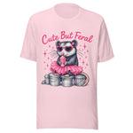 Cute But Feral Opossum - Unisex T-Shirt - Soft Pink