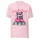 Cute But Feral Opossum - Unisex T-Shirt - Soft Pink