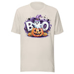 Cute Ghost and Pumpkin - Unisex Halloween T-Shirt - Dust White
