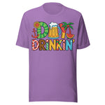 Day Drinkin - Unisex T-Shirt - Heather Team Purple