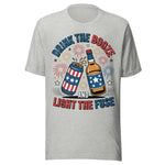 Drink The Booze And Light The Fuse - Unisex T-Shirt  - Athletic Heather Gray