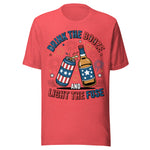 Drink The Booze And Light The Fuse - Unisex T-Shirt  - Heather Red