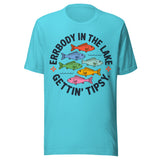 Errbody In The Lake Gettin Tipsy - Unisex T-Shirt - Turquoise Blue